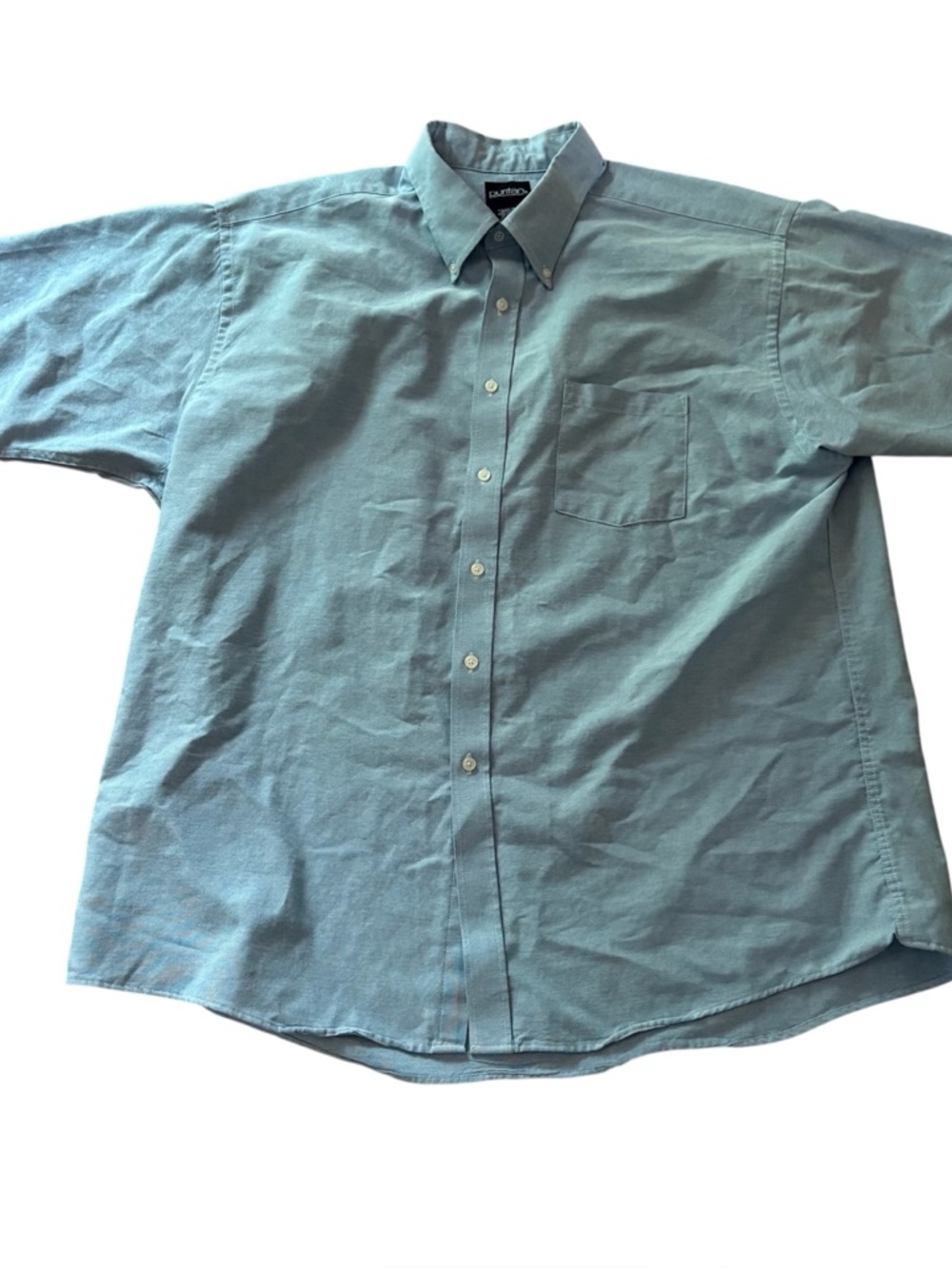 Puritan Men’s Solid Blue 18 1/2 Button Down Collared Shirt